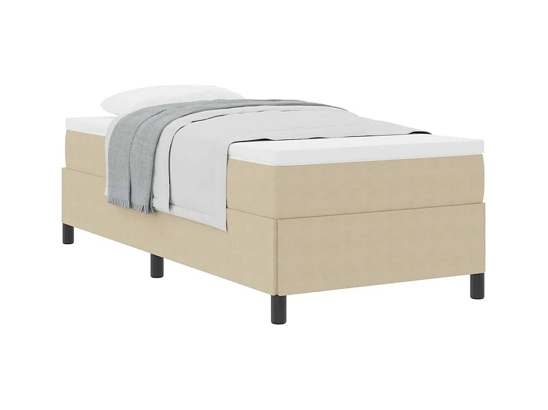 Lit simple | Lit adulte, enfant | Cadre de lit Vert gris 90x190 cm Tissu en velours côtelé