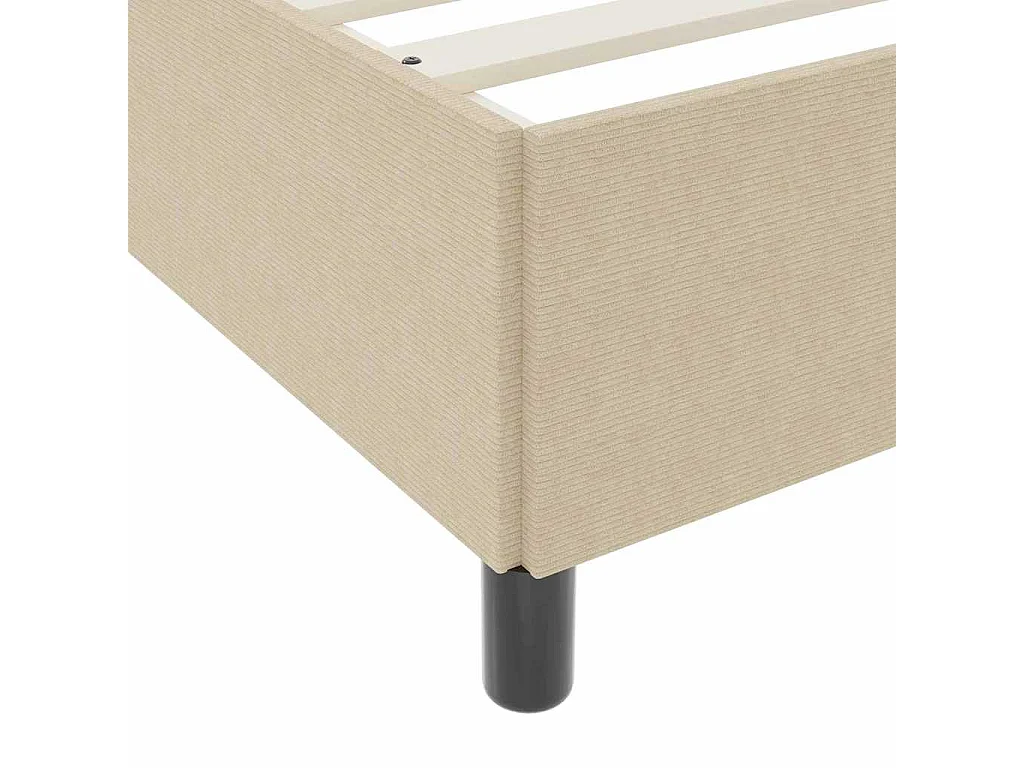 Lit simple | Lit adulte, enfant | Cadre de lit Vert gris 90x190 cm Tissu en velours côtelé