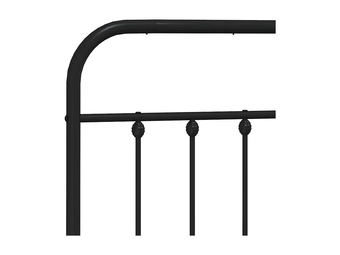 Lit double | Lit adulte | Cadre de lit métal avec pied de lit noir 183x213cm