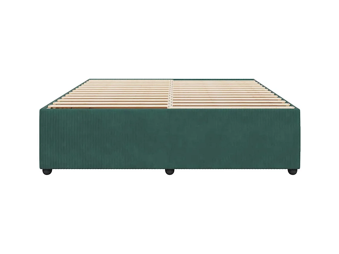 Lit double | Lit adulte | Cadre de lit vert foncé 180x200 cm velours