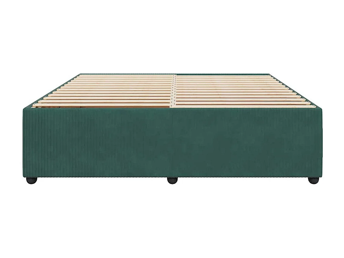 Lit double | Lit adulte | Cadre de lit vert foncé 180x200 cm velours