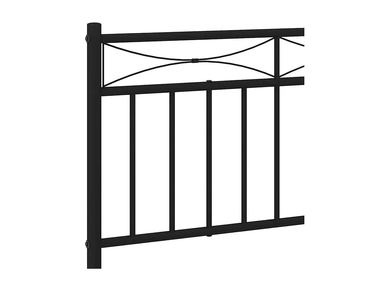 Lit double | Lit adulte | Cadre de lit métal avec pied de lit noir 183x213cm