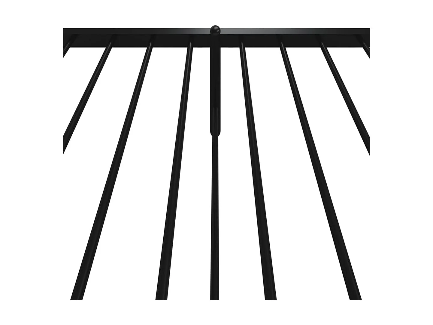 Lit simple | Lit adulte, enfant | Cadre de lit métal avec pied de lit noir 90x200 cm