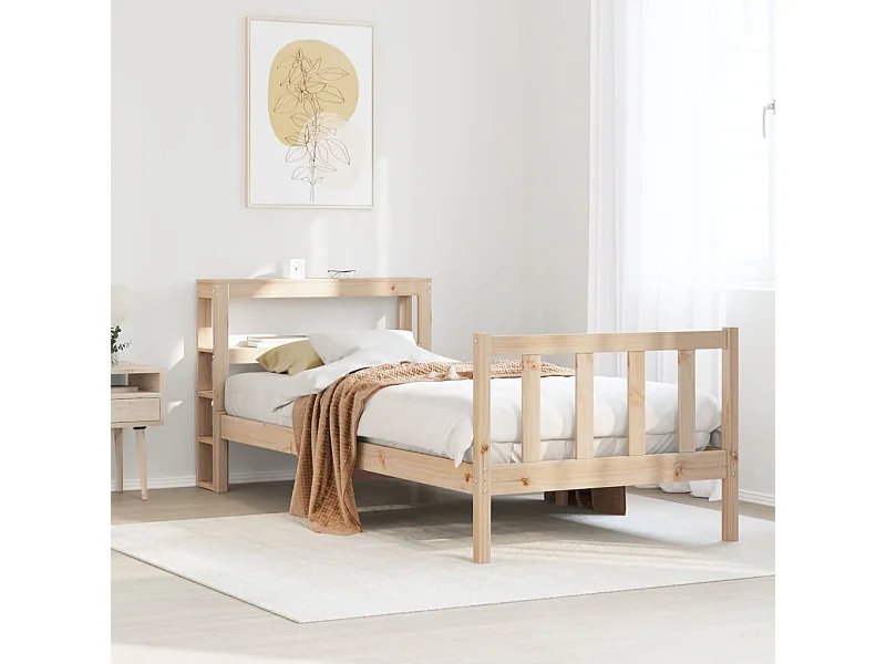 Lit simple | Lit adulte, enfant | Cadre de lit 90x200 cm bois de pin massif