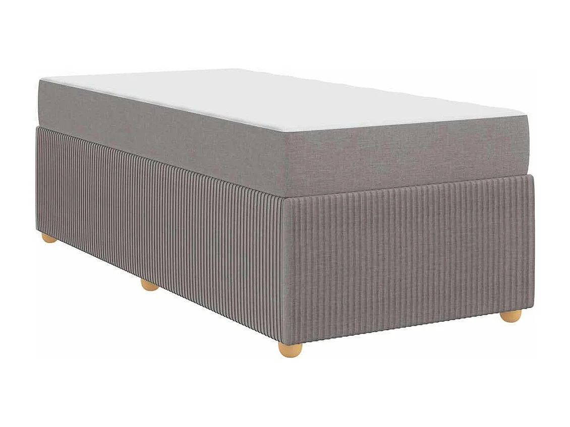 Lit simple | Lit adulte, enfant | Cadre de lit avec matelas Taupe 90x190 cm tissu