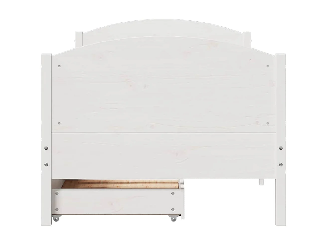 Lit simple | Lit adulte, enfant | Cadre de lit blanc 90x190 cm bois de pin massif