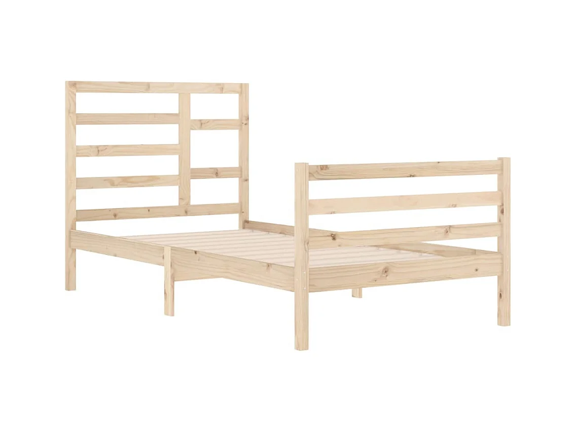Lit simple | Lit adulte, enfant | Cadre de lit bois massif 100x200 cm