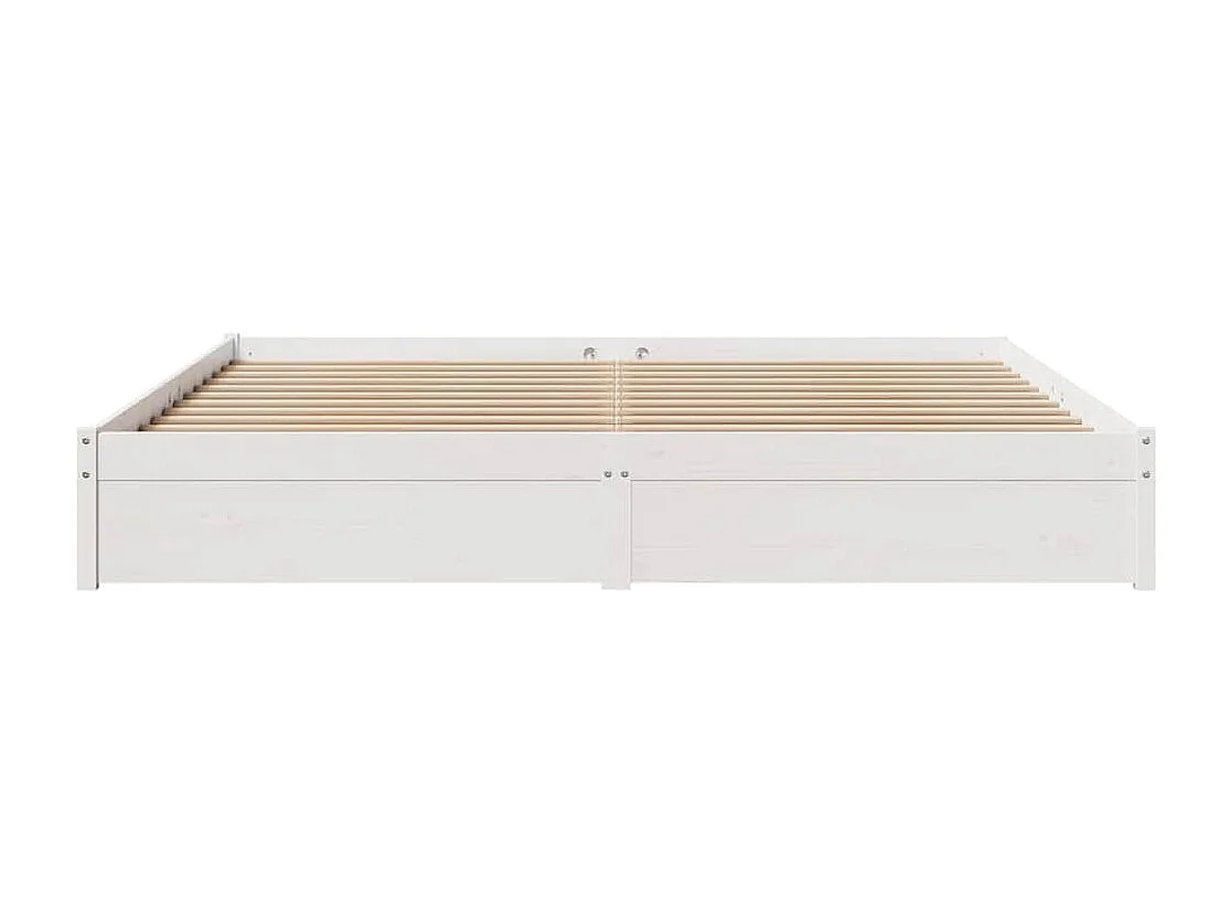 Lit double | Lit adulte | Cadre de lit blanc 180x200 cm bois massif de pin