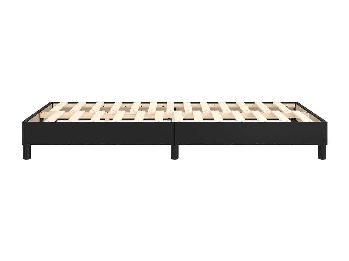 Lit simple | Lit adulte, enfant | Cadre de lit noir 120x200 cm similicuir