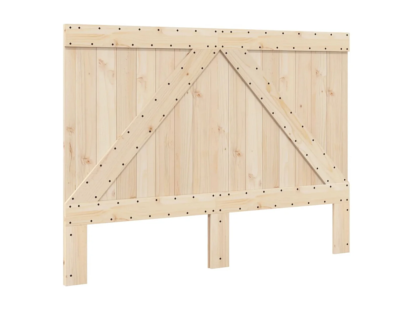 Lit double | Lit adulte | Cadre de lit gris 140x200 cm bois massif de pin