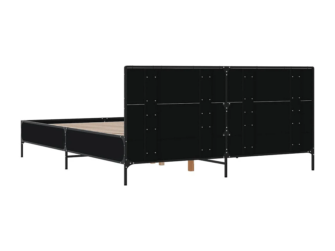 Lit double | Lit adulte | Cadre de lit noir 135x190 cm