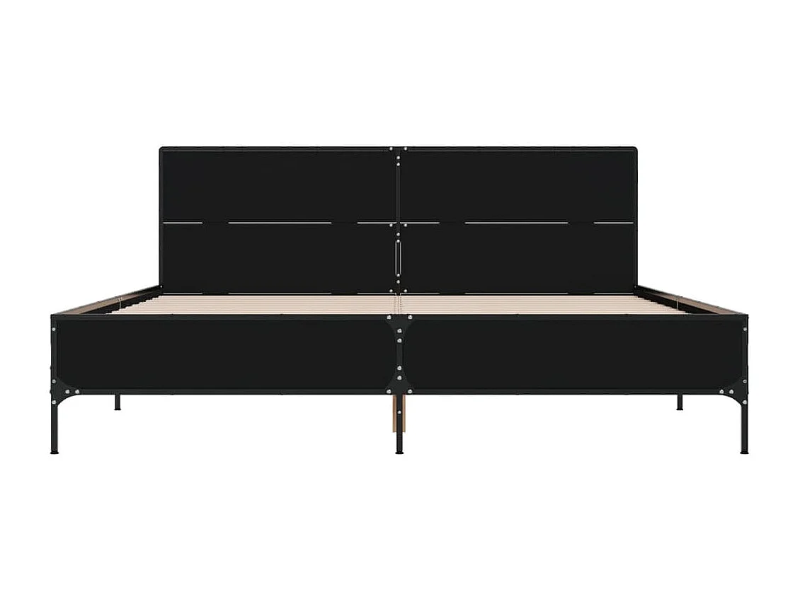 Lit double | Lit adulte | Cadre de lit noir 135x190 cm