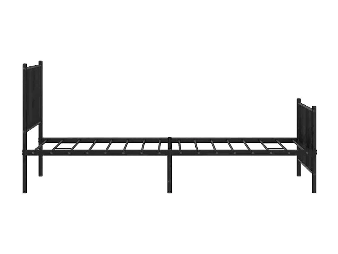 Lit simple | Lit adulte, enfant | Cadre de lit métal et pied de lit noir 100x200 cm