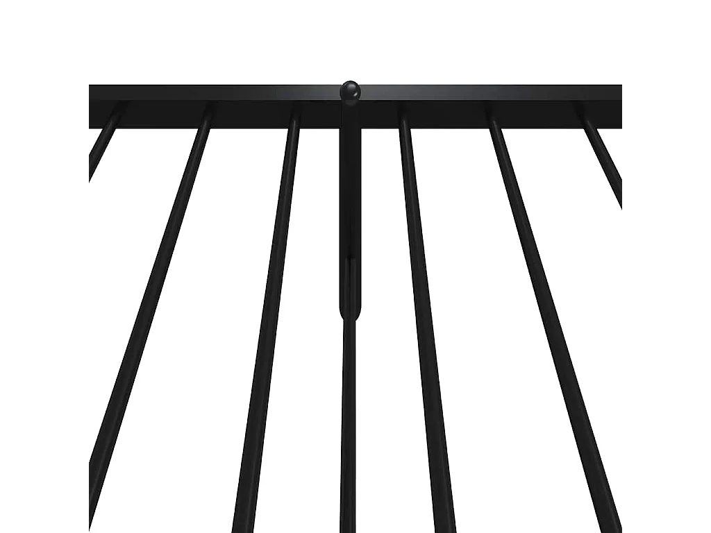 Lit simple | Lit adulte, enfant | Cadre de lit métal et pied de lit noir 100x200 cm