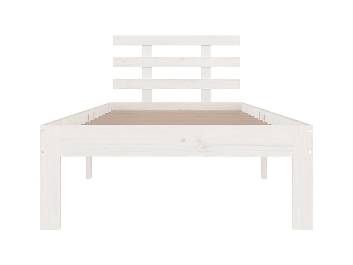 Lit simple | Lit adulte, enfant | Cadre de lit blanc 75x190 cm