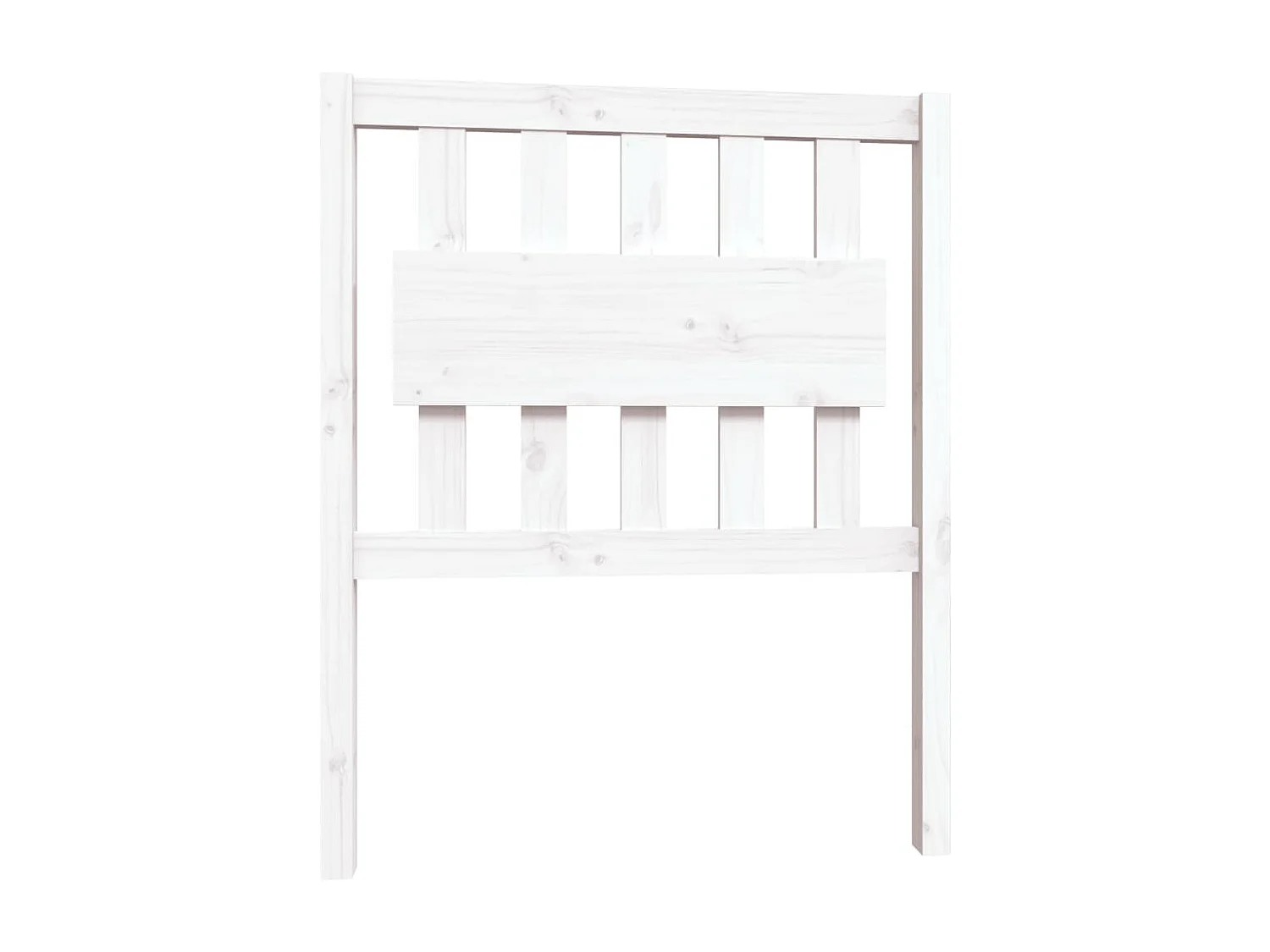 Lit simple | Lit adulte, enfant | Cadre de lit blanc bois massif 75x190 cm