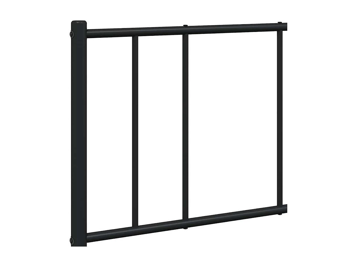 Lit double | Lit adulte | Cadre de lit métal avec pied de lit noir 150x200cm