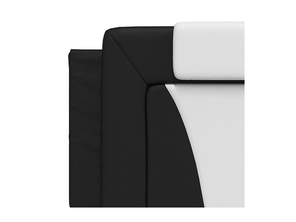 Lit double | Lit adulte | Cadre de lit avec LED noir et blanc 160x200 cm