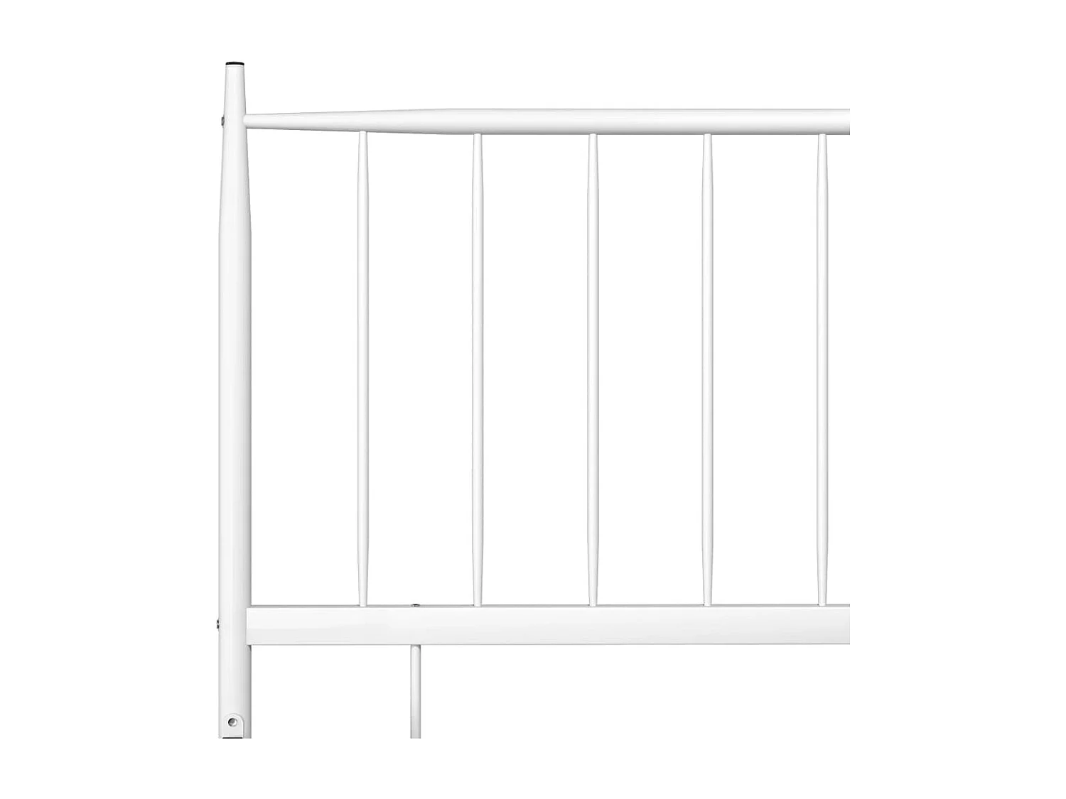 Lit simple | Lit adulte, enfant | Cadre de lit blanc métal 90x200 cm