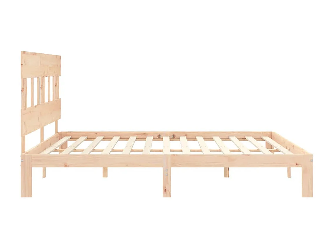 Lit double | Lit adulte | Cadre de lit 200x200 cm bois massif de pin