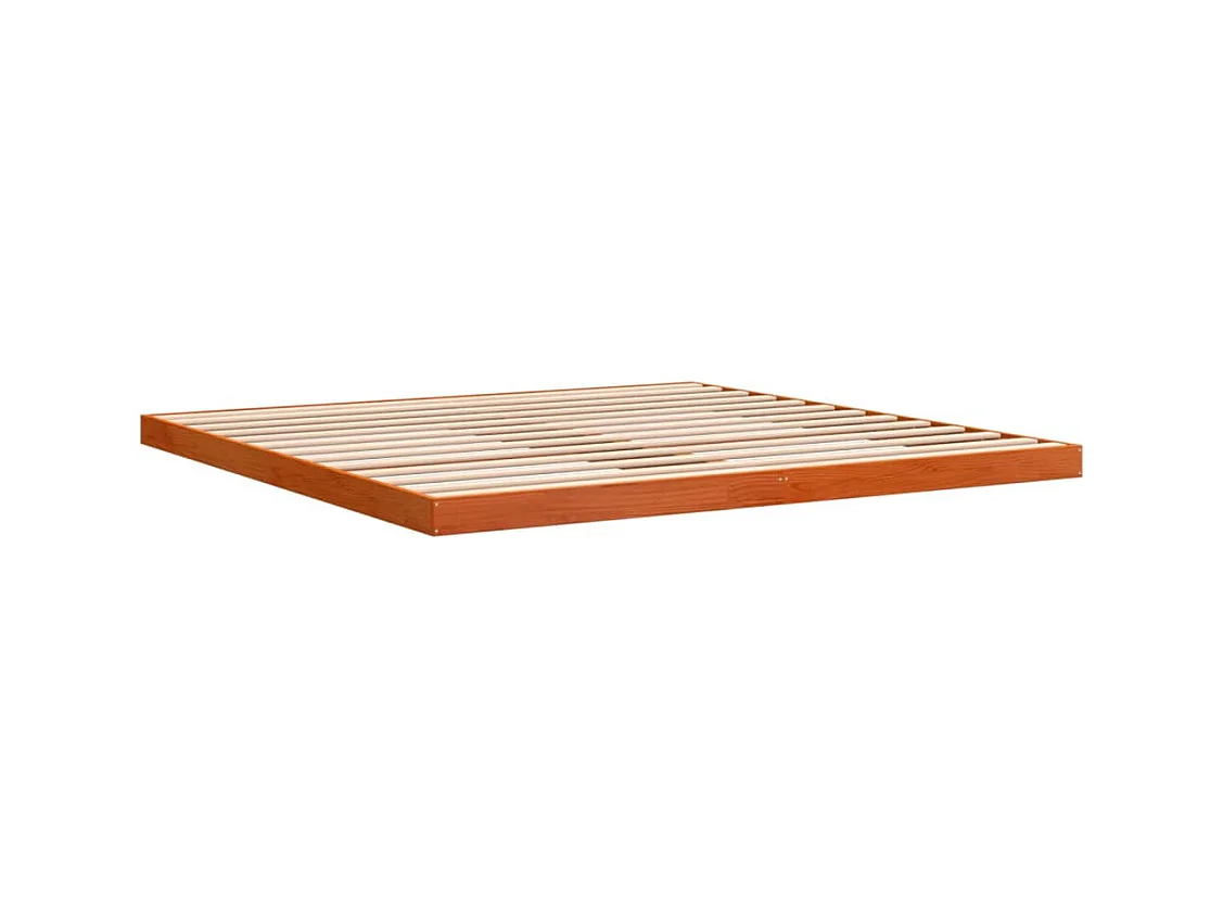 Lit double | Lit adulte | Cadre de lit cire marron 180x200cm bois pin massif