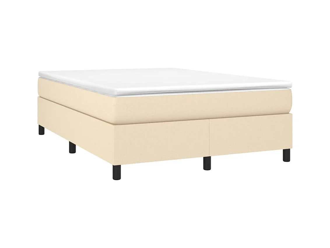 Lit double | Lit adulte | Cadre de lit crème 140x190 cm tissu