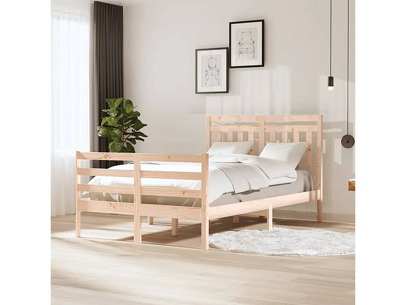 Lit simple | Lit adulte, enfant | Cadre de lit bois massif 120x190 cm