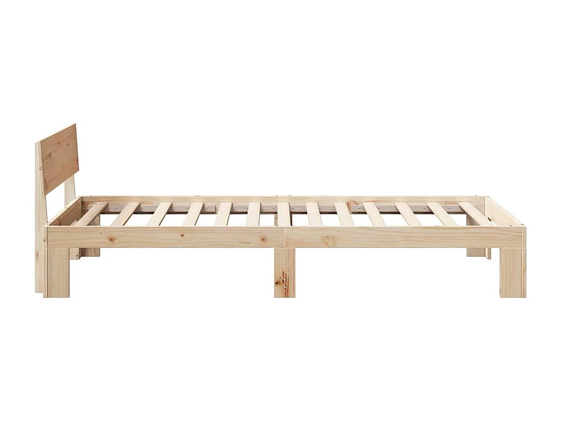 Lit simple | Lit adulte, enfant | Cadre de lit Marron 90x190 cm Bois de pin massif
