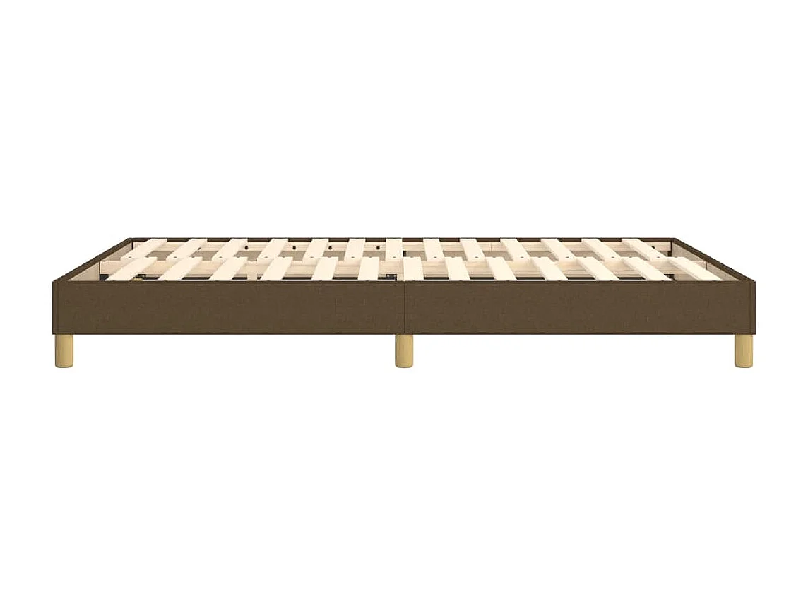 Lit double | Lit adulte | Cadre de lit marron foncé 140x200 cm tissu