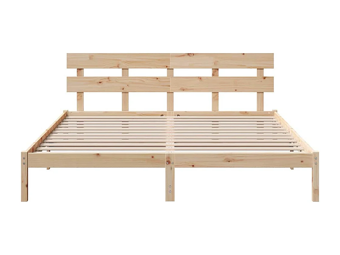 Lit double | Lit adulte | Cadre de lit Marron 180x200 cm Bois de pin massif