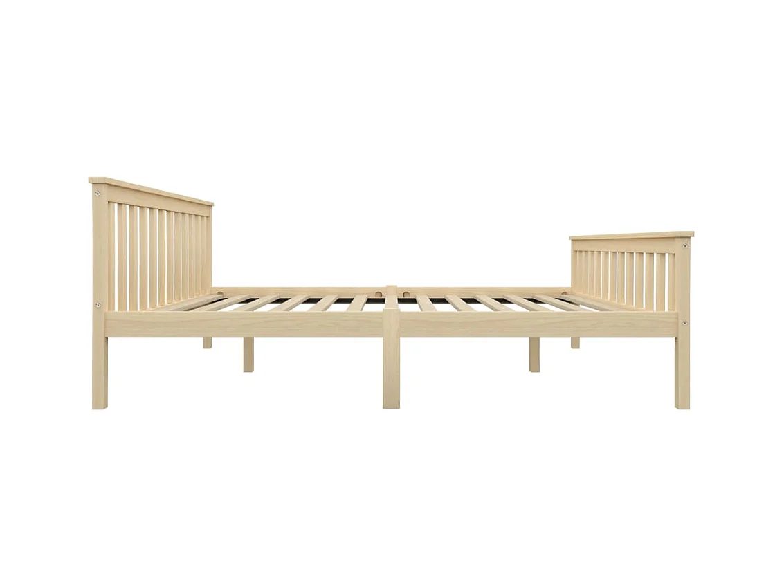 Lit double | Lit adulte | Cadre de lit naturel bois massif de pin 160x200 cm