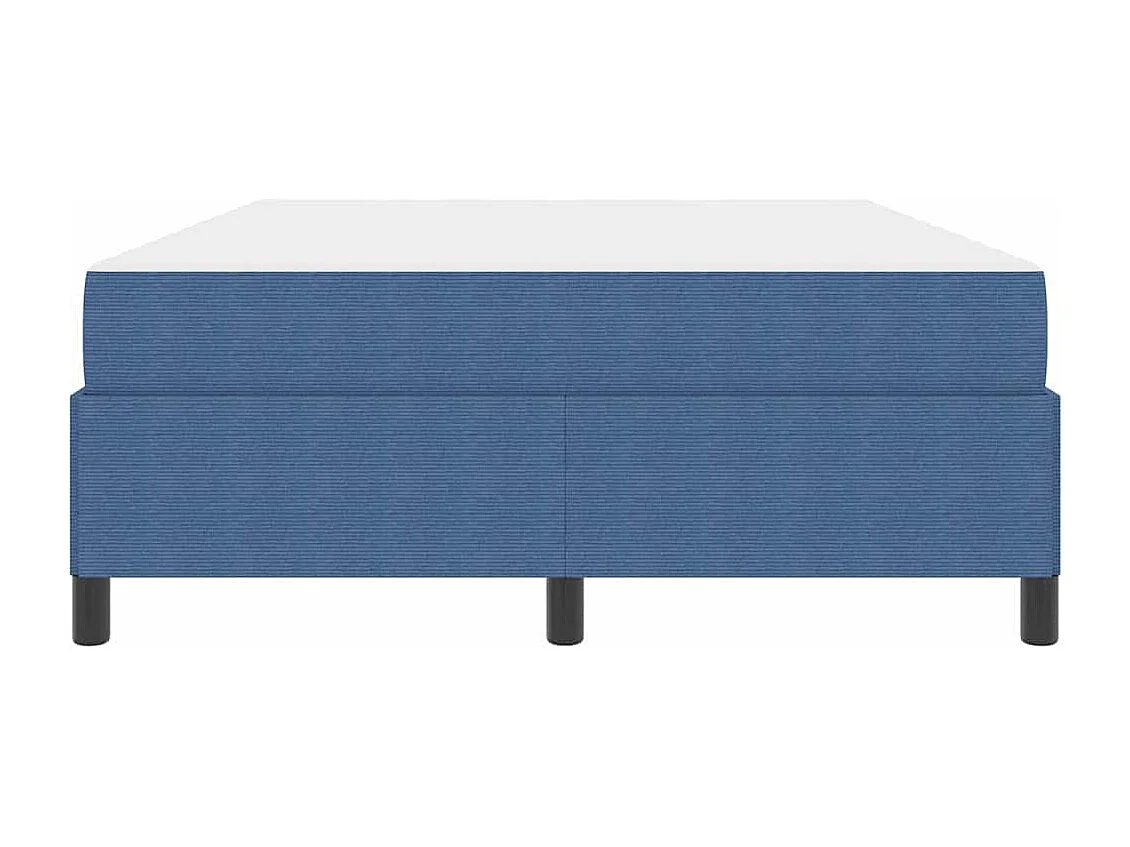 Lit double | Lit adulte | Cadre de lit Bleu 140x190 cm Tissu en velours côtelé