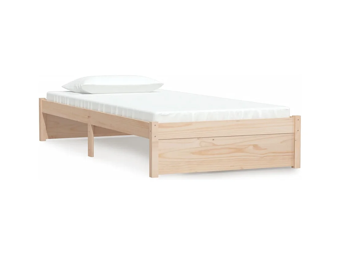 Lit simple | Lit adulte, enfant | Cadre de lit bois massif 90x200 cm