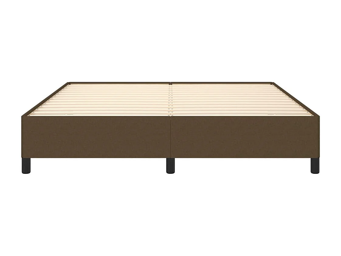 Lit double | Lit adulte | Cadre de lit marron foncé 160x200 cm tissu