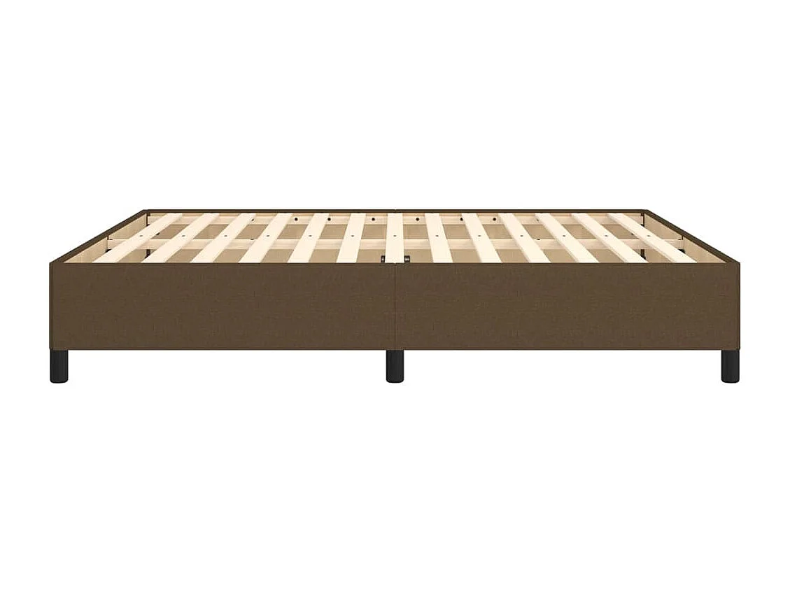 Lit double | Lit adulte | Cadre de lit marron foncé 160x200 cm tissu