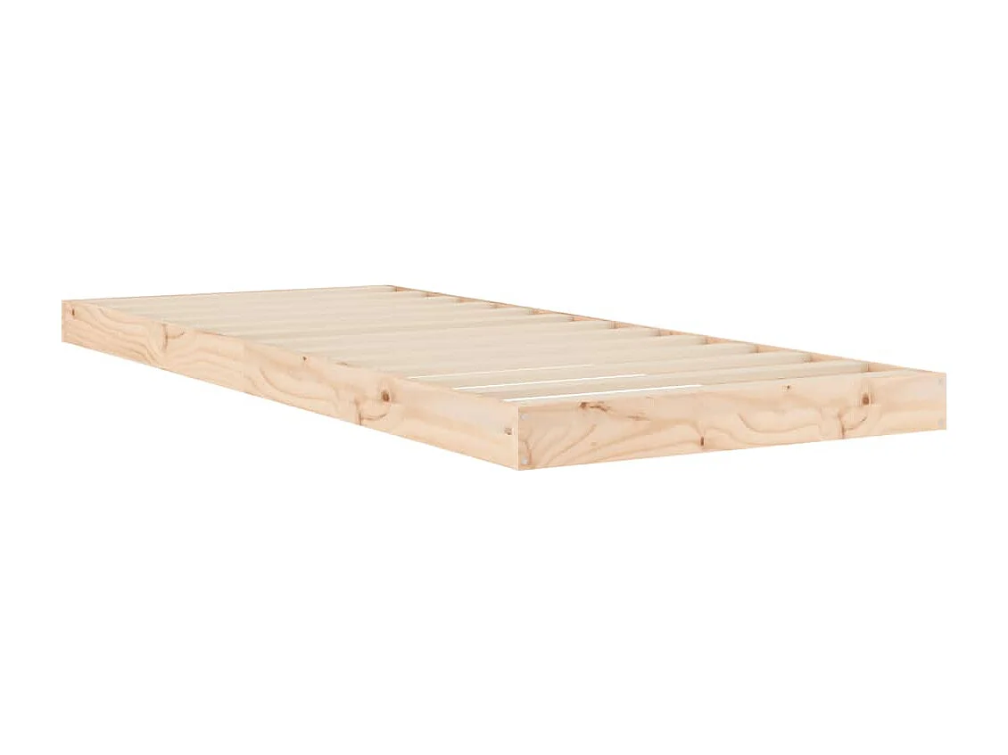 Lit simple | Lit adulte, enfant | Cadre de lit 75x190 cm bois de pin massif