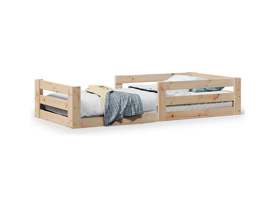 Lit simple | Lit adulte, enfant | Cadre de lit 90x190 cm bois de pin massif