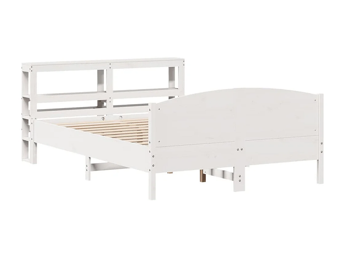 Lit simple | Lit adulte, enfant | Cadre de lit blanc 120x190 cm bois de pin massif