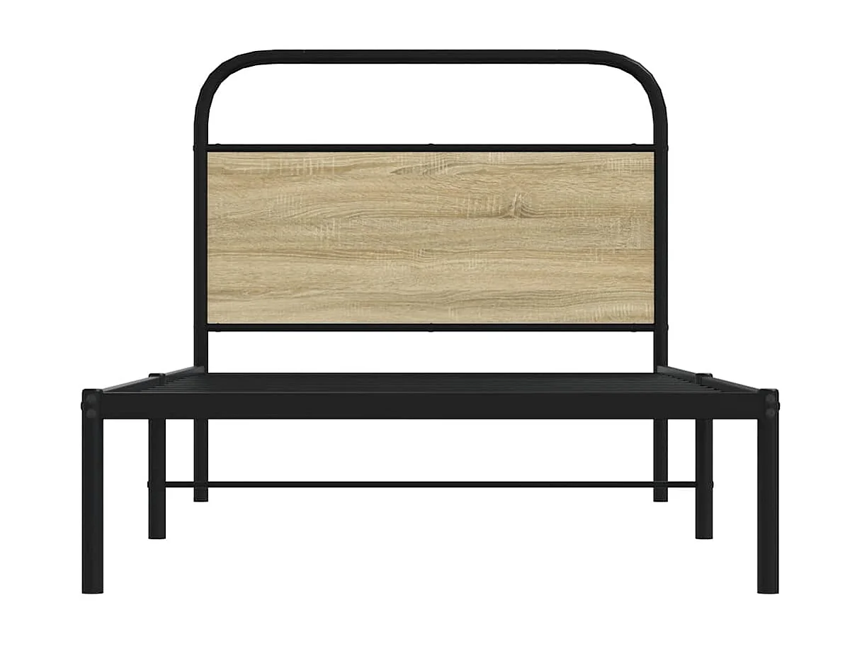 Letto per adulti | Letto singolo | Giroletto senza Materasso Rovere Sonoma 100x190cm in Truciolato