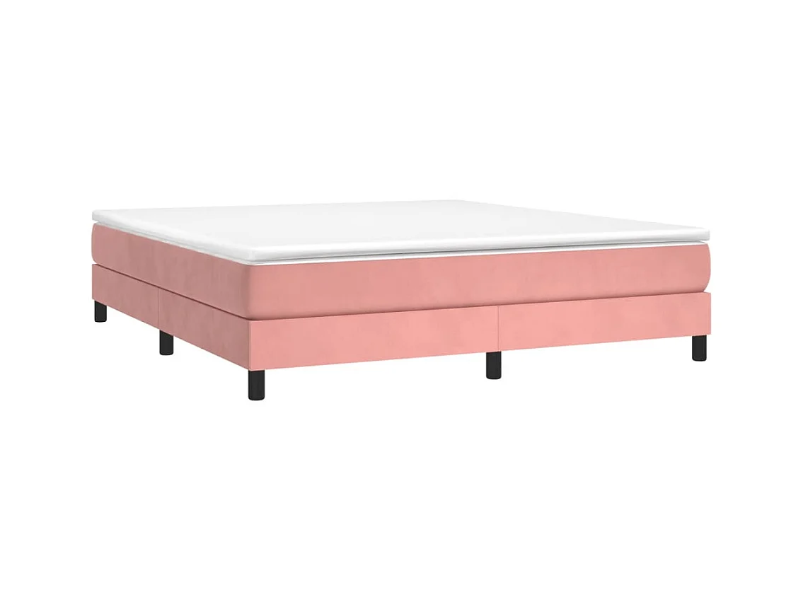 Lit double | Lit adulte | Cadre de lit rose 160x200 cm velours