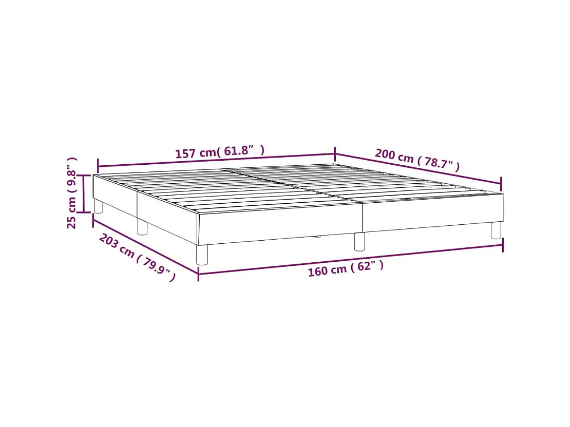 Lit double | Lit adulte | Cadre de lit rose 160x200 cm velours