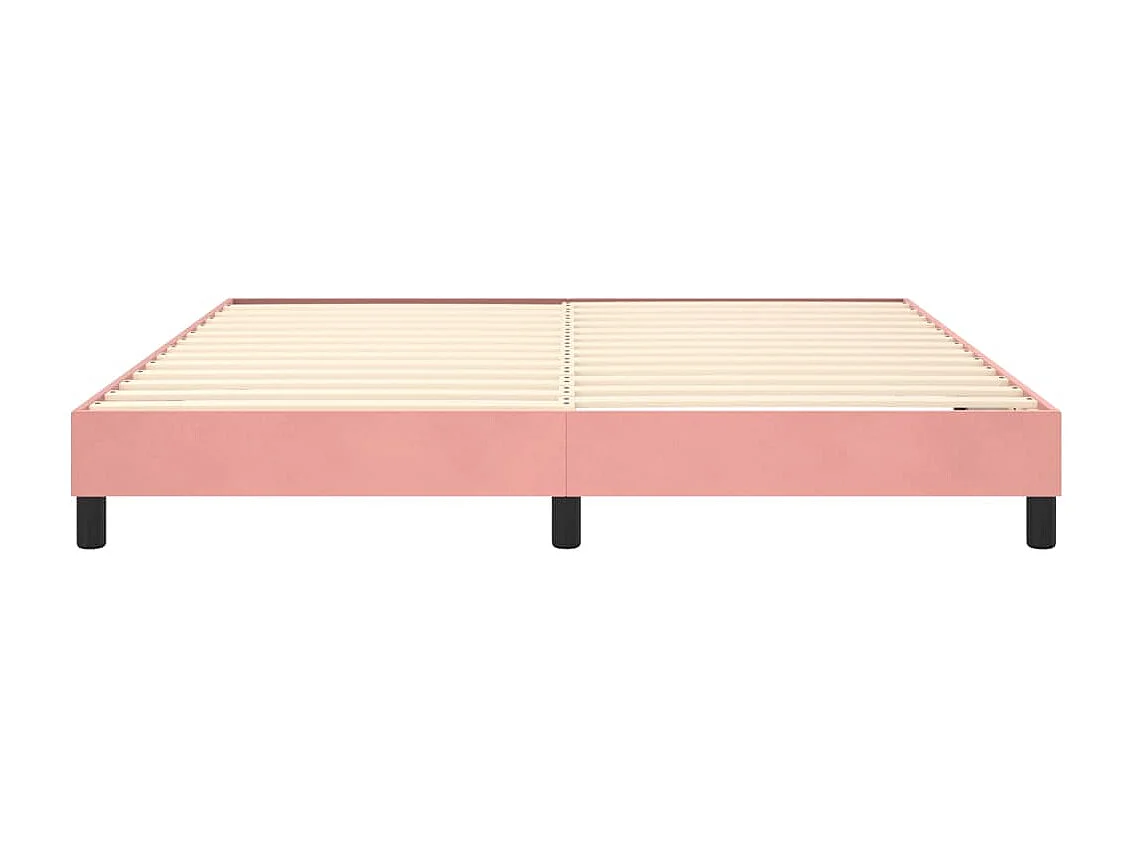 Lit double | Lit adulte | Cadre de lit rose 160x200 cm velours