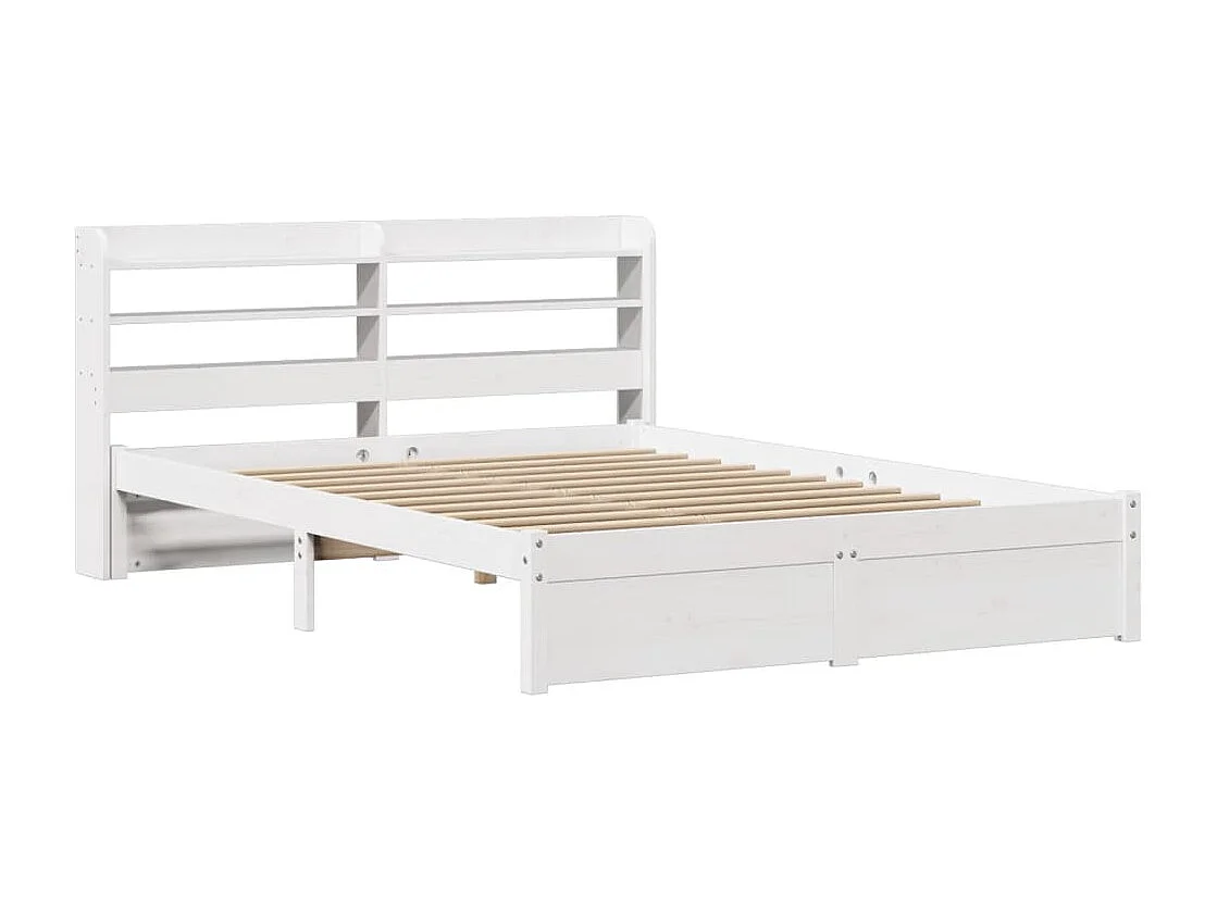 Letto per adulti | Letto matrimoniale | Giroletto con Testiera senza Materasso Bianco 140x190 cm