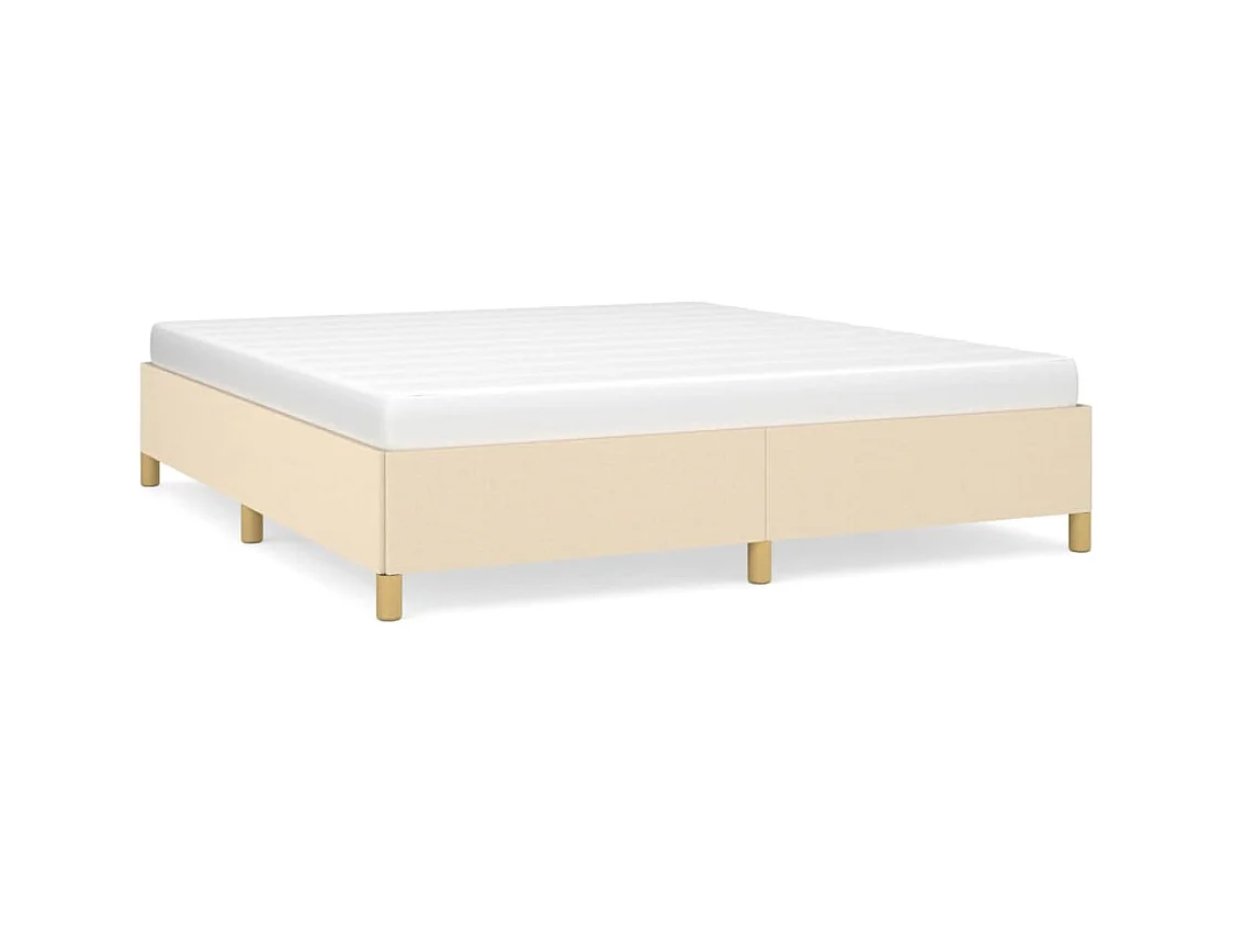Lit double | Lit adulte | Cadre de lit crème 180x200 cm tissu