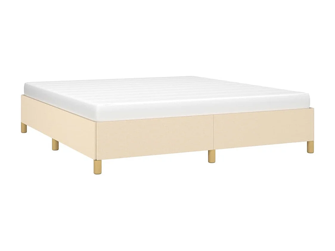 Lit double | Lit adulte | Cadre de lit crème 180x200 cm tissu