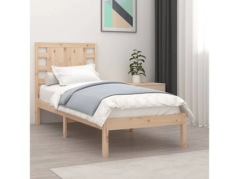 Lit simple | Lit adulte, enfant | Cadre de lit 90x190 cm bois massif
