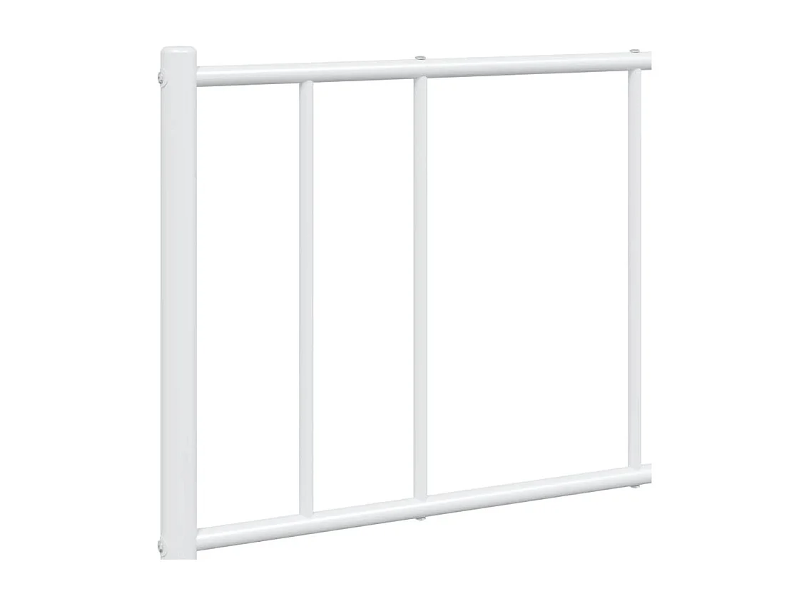 Lit double | Lit adulte | Cadre de lit métal et pied de lit blanc 140x190 cm