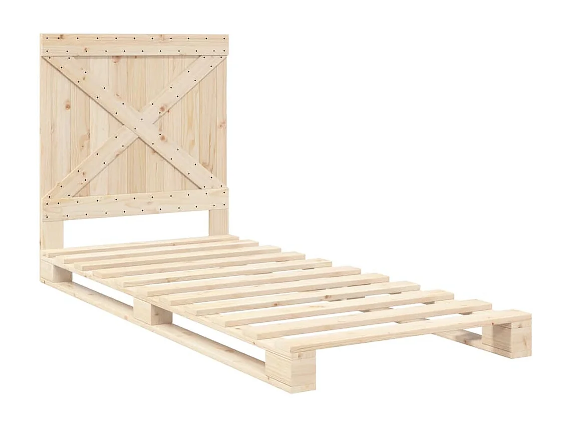 Lit simple | Lit adulte, enfant | Cadre de lit avec tête de lit 90x200 cm