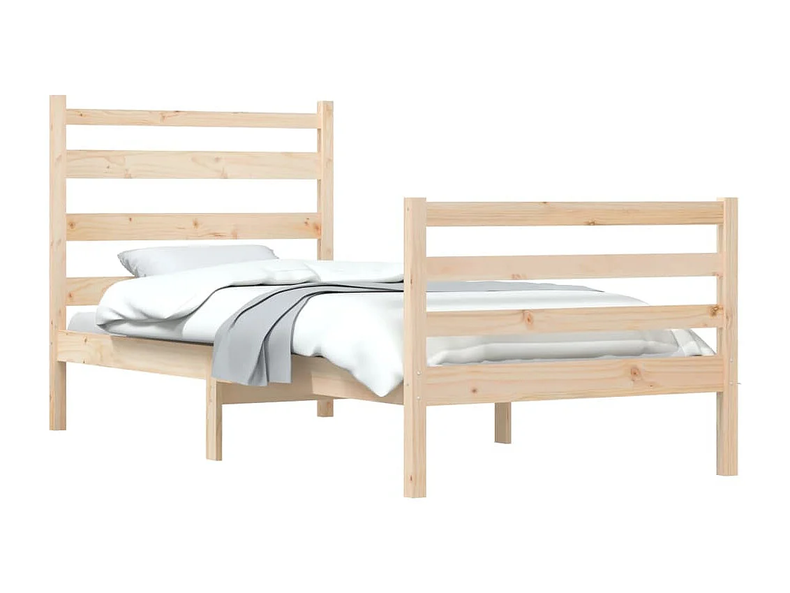 Lit simple | Lit adulte, enfant | Cadre de lit bois de pin massif 90x200 cm