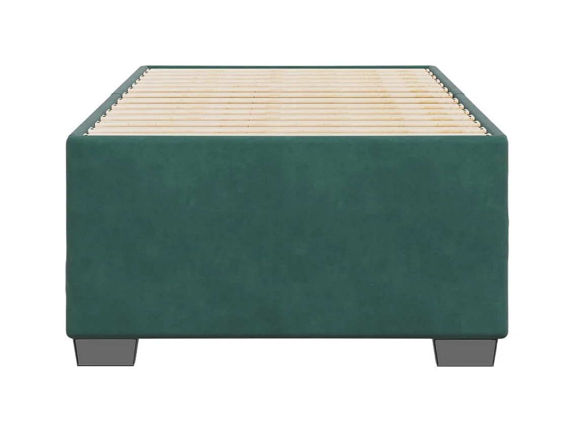 Lit simple | Lit adulte, enfant | Cadre de lit vert foncé 90x200 cm velours
